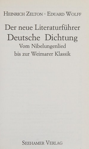 Der neue Literaturführer - Deutsche Dichtung