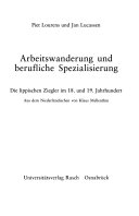Arbeitswanderung und berufliche Spezialisierung