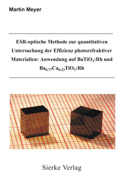 ESR-optische Methode zur quantitativen Untersuchung der Effizienz photorefraktiver Materialien: Anwendung auf BaTiO3:Rh und Ba0.77Ca0.23TiO3:Rh