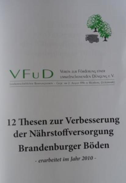 12 Thesen zur Verbesserung der Nährstoffversorgung Brandenburger Böden