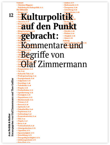 Kulturpolitik auf den Punkt gebracht