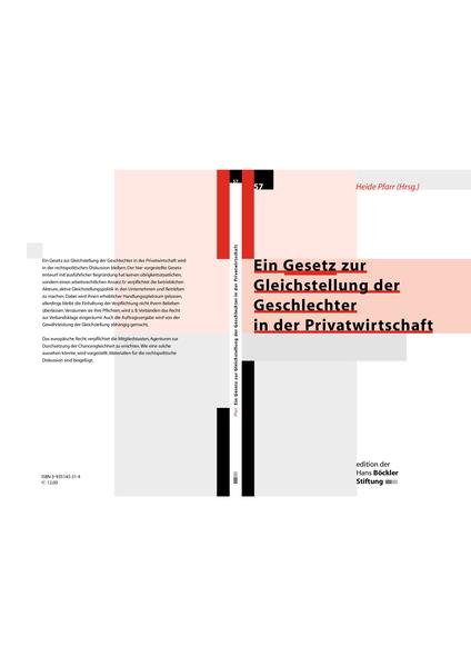 Ein Gesetz zur Gleichstellung der Geschlechter in der Privatwirtschaft
