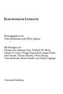 Elektronische Literatur