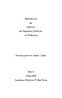 Studien zum Bildungswesen der bayerischer Augustiner-Chorherren in Mittelalter und früher Neuzeit