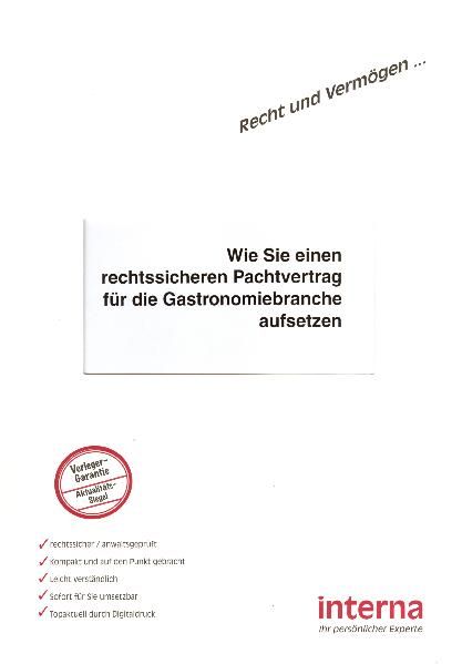 Wie Sie einen rechtssicheren Pachtvertrag für die Gastronomiebranche aufsetzen