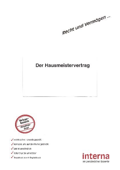 Der Hausmeistervertrag