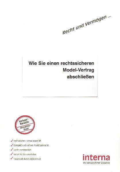 Wie Sie einen rechtssicheren Model-Vertrag abschliessen