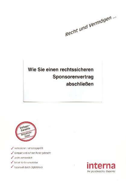 Wie Sie einen rechtssicheren Sponsorenvertrag abschliessen