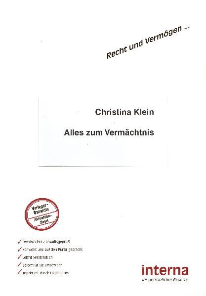 Alles zum Vermächtnis