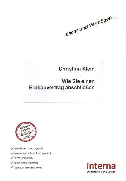 Wie Sie einen Erbbauvertrag abschliessen