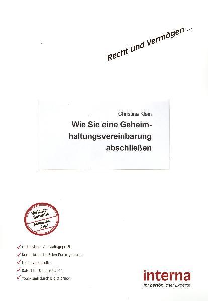 Wie Sie eine Geheimhaltungsvereinbarung abschliessen