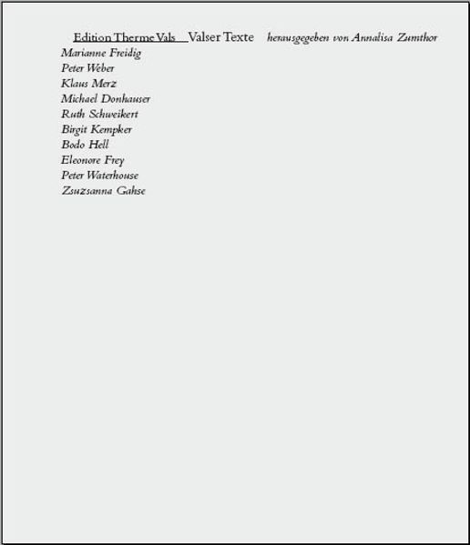 Valser Texte