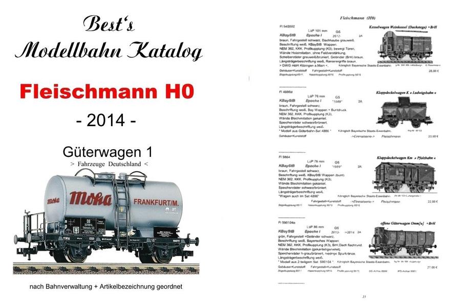 Best`s Modellbahn Katalog Fleischmann H0 Güterwagen 1 (Deutschland) 2014