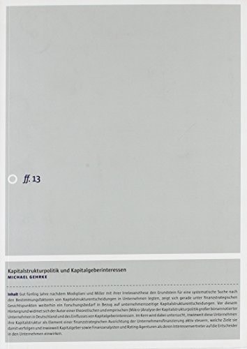 Kapitalstrukturpolitik und Kapitalgeberinteressen