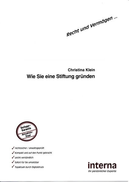 Wie Sie eine Stiftung gründen
