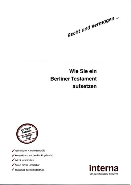 Wie Sie ein Berliner Testament aufsetzen