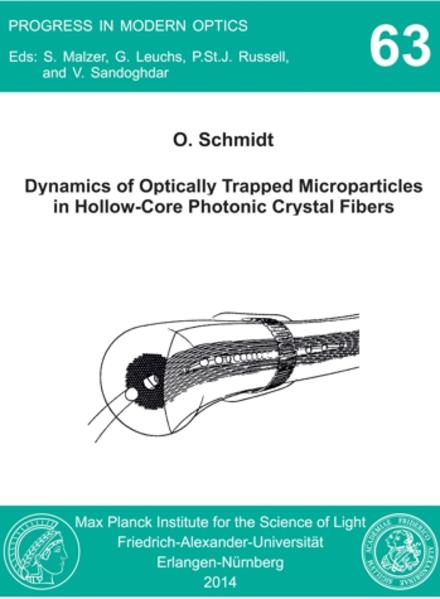 Dynamics of optically trapped microparticles in hollow-core photonic crystal fibers
