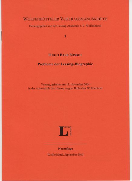 Probleme der Lessing-Biographie