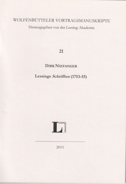 Lessings Schrifften (1753-55)