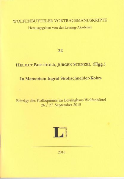 In memoriam Ingrid Strohschneider-Kohrs