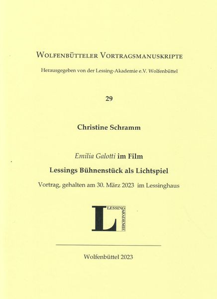 Wolfenbüttler Vortragsmanuskripte, Heft 29