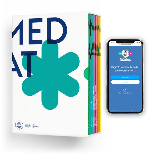 MedGurus MedAT Vorbereitung Erfolgspaket - Leitfaden, alle Übungsbücher und E-Learning zur Vorbereitung für den Medizinaufnahmetest in Österreich