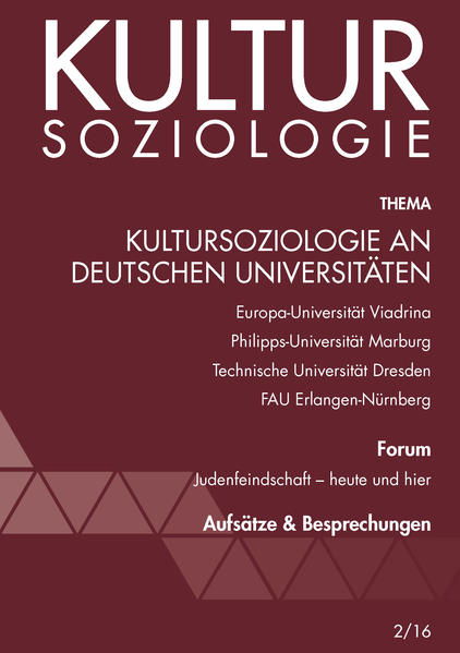 Kultursoziologie an deutschen Universitäten