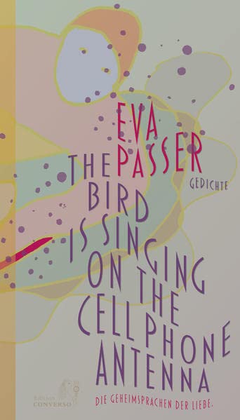 The bird is singing on the cell phone antenna
