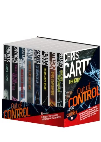 BILD am Sonntag Mega-Thriller 2022 - Out of Control. 8 Bände: Carter, C: Knochenbrecher / Castillo, L: Brennendes Grab / Coben, H: Suche mich nicht / ... Angst / Neuhaus, N: Lebenden und die Toten
