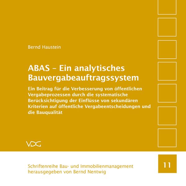 ABAS - Ein analytisches Bauvergabeauftragssystem