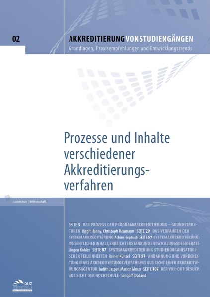 Akkreditierung von Studiengängen – Heft 3