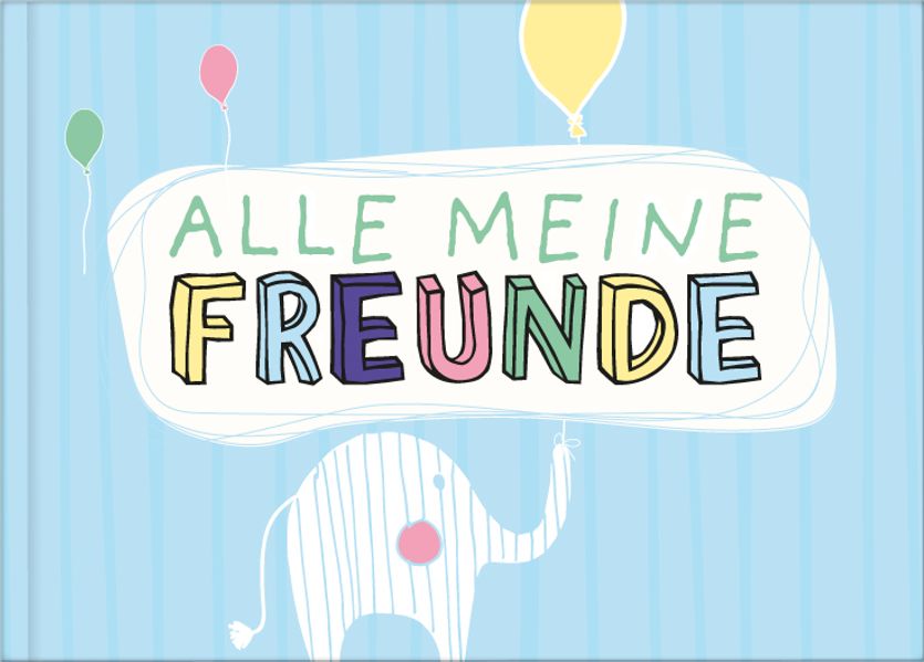 Alle meine Freunde | Hochwertiges Freundebuch für Mädchen und Jungen zum Ausfüllen und Ausmalen im DIN A5-Format