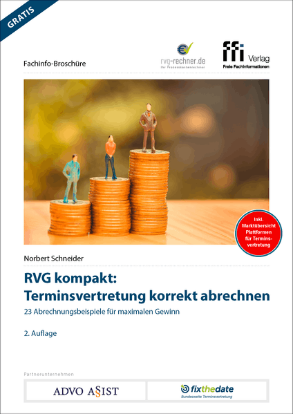 RVG kompakt: Terminsvertretung korrekt abrechnen