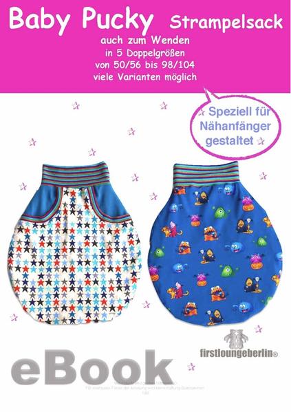 Baby Pucky Pucksack Schnittmuster für Gr. 50 bis 104 von firstloungeberlin