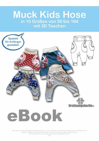 Muck Jerseyhose mit 3D Taschen Gr. 50 bis 164 von firstloungeberlin
