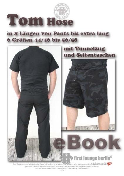 TOM Hose in 6 Doppelgrößen und 8 Beinlängen Schnittmuster mit Nähanleitung von firstloungeberlin