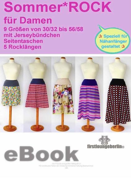 Sommer.ROCK Damenrock mit Seitentaschen in 5 Längen - Schnittmuster mit Nähanleitung von firstloungeberlin