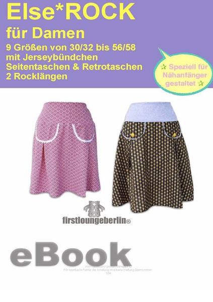 Else.ROCK Faltenrock in 2 Längen Schnittmuster mit Nähanleitung von firstloungeberlin