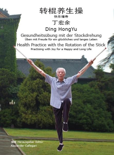 Gesundheitsübung mit der Stockdrehung