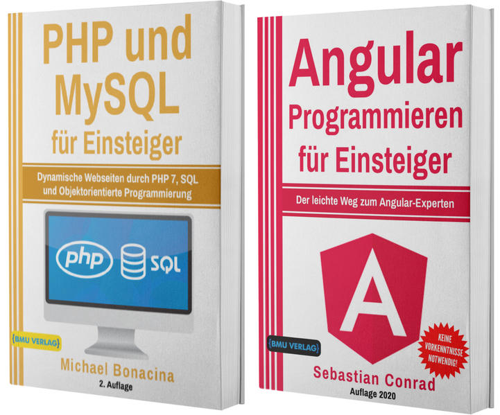 PHP und MySQL für Einsteiger + Angular Programmieren für Eiinsteiger (Hardcover)