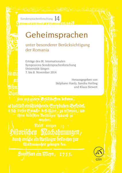Geheimsprachen unter besonderer Berücksichtigung der Romania