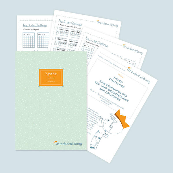 7-Tage-Challenge zum schriftlichen Verfahren der Multiplikation, 4. Klasse