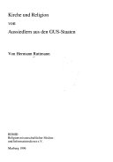 Kirche und Religion von Aussiedlern aus GUS-Staaten