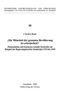 "Die Mitarbeit der gesamten Bevölkerung ist erforderlich!"