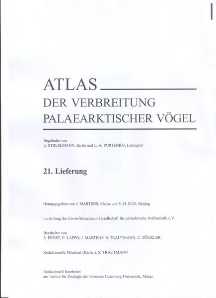 Atlas der Verbreitung palaearktischer Vögel