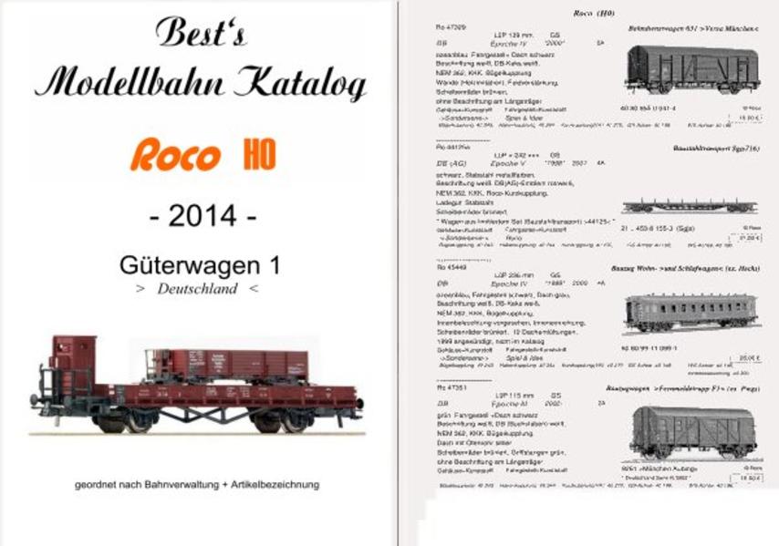 Best`s Modellbahn Katalog Roco H0 Güterwagen 1 (Deutschland) 2014