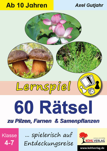 Lernspiel 60 Rätsel zu Pilzen, Farnen und Samenpflanzen