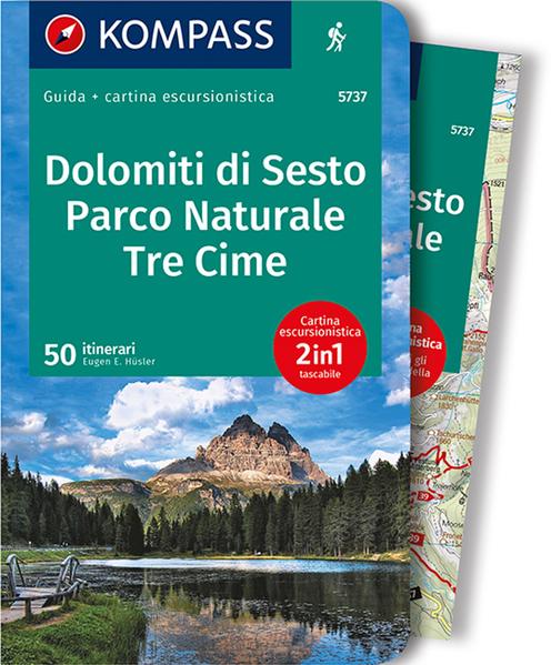 KOMPASS guida escursionistica Dolomiti di Sesto, Parco Naturale Tre Cime, 50 itinerari