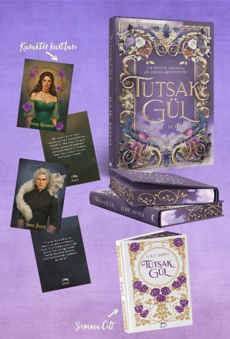 Tutsak Gül Ciltli, Yan Boyamali