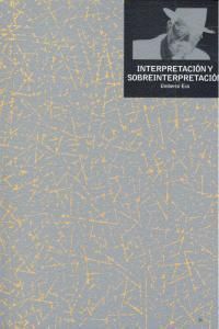 Interpretación y sobreinterpretación